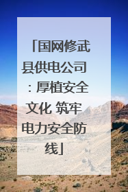 国网修武县供电公司：厚植安全文化 筑牢电力安全防线