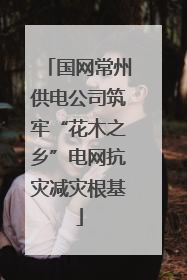 国网常州供电公司筑牢“花木之乡”电网抗灾减灾根基