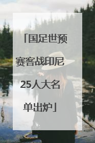 国足世预赛客战印尼25人大名单出炉