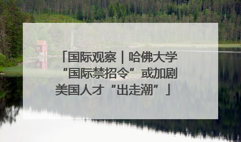 国际观察｜哈佛大学“国际禁招令”或加剧美国人才“出走潮”
