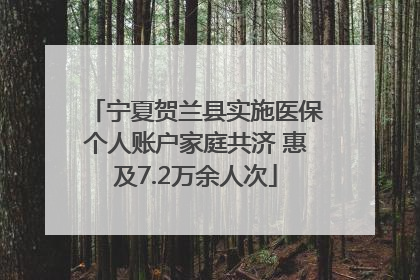 宁夏贺兰县实施医保个人账户家庭共济 惠及7.2万余人次