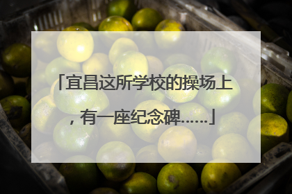 宜昌这所学校的操场上，有一座纪念碑……