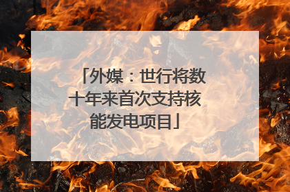 外媒：世行将数十年来首次支持核能发电项目