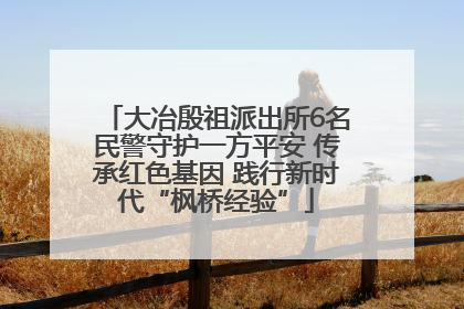 大冶殷祖派出所6名民警守护一方平安 传承红色基因 践行新时代“枫桥经验”