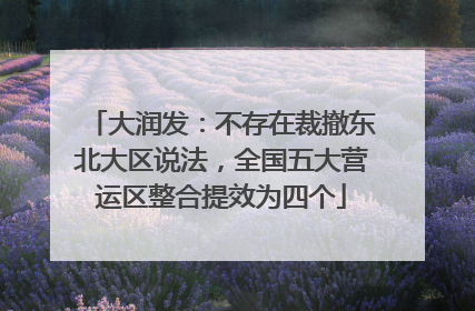 大润发：不存在裁撤东北大区说法，全国五大营运区整合提效为四个