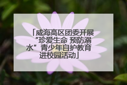 威海高区团委开展“珍爱生命 预防溺水”青少年自护教育进校园活动