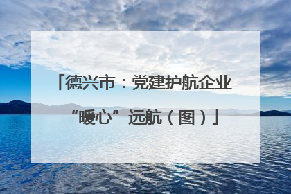 德兴市：党建护航企业“暖心”远航（图）