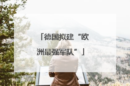 德国拟建“欧洲最强军队”