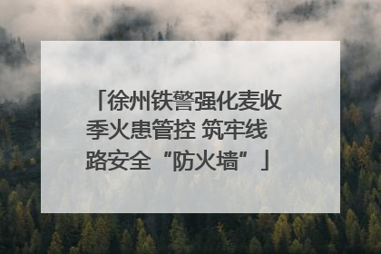 徐州铁警强化麦收季火患管控 筑牢线路安全“防火墙”