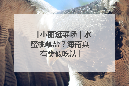 小丽逛菜场｜水蜜桃蘸盐？海南真有类似吃法