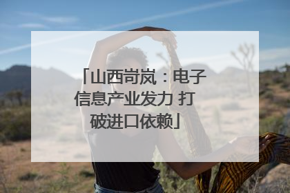 山西岢岚：电子信息产业发力 打破进口依赖