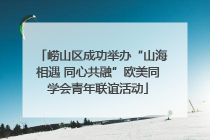 崂山区成功举办“山海相遇 同心共融”欧美同学会青年联谊活动