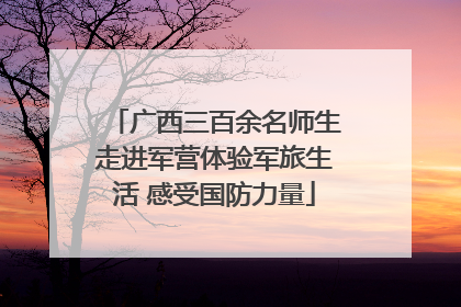 广西三百余名师生走进军营体验军旅生活 感受国防力量