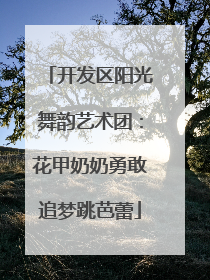 开发区阳光舞韵艺术团：花甲奶奶勇敢追梦跳芭蕾