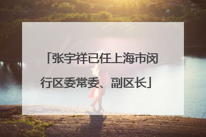 张宇祥已任上海市闵行区委常委、副区长