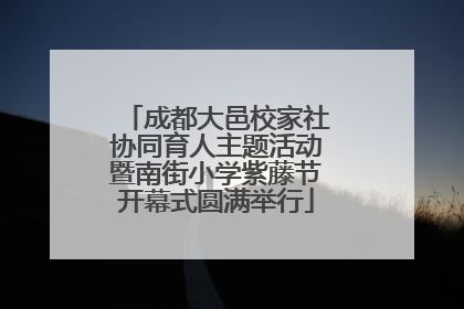 成都大邑校家社协同育人主题活动暨南街小学紫藤节开幕式圆满举行