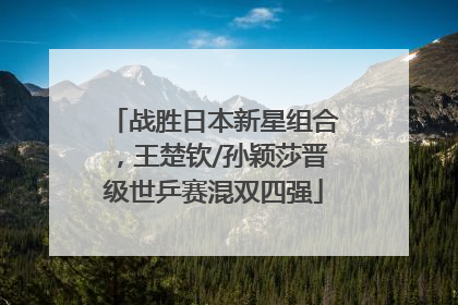 战胜日本新星组合，王楚钦/孙颖莎晋级世乒赛混双四强