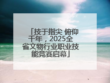 技于指尖 俯仰千年，2025全省文物行业职业技能竞赛启幕