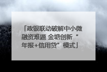 政银联动破解中小微融资难题 金塘创新“年报+信用贷”模式