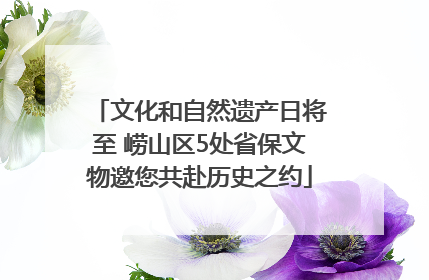 文化和自然遗产日将至 崂山区5处省保文物邀您共赴历史之约