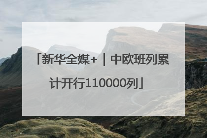 新华全媒+｜中欧班列累计开行110000列