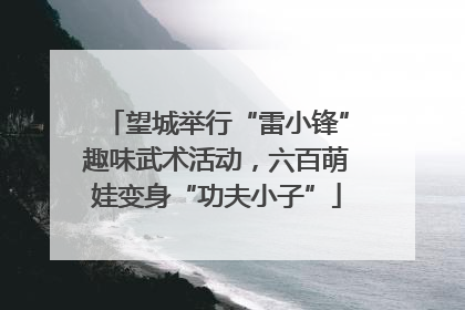 望城举行“雷小锋”趣味武术活动，六百萌娃变身“功夫小子”