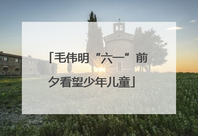 毛伟明“六一”前夕看望少年儿童