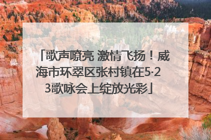 歌声嘹亮 激情飞扬！威海市环翠区张村镇在5·23歌咏会上绽放光彩