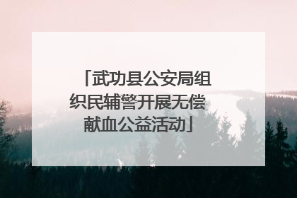 武功县公安局组织民辅警开展无偿献血公益活动
