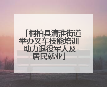 桐柏县清淮街道举办叉车技能培训 助力退役军人及居民就业