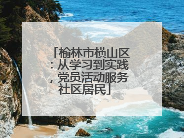 榆林市横山区：从学习到实践，党员活动服务社区居民