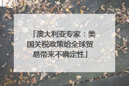 澳大利亚专家：美国关税政策给全球贸易带来不确定性