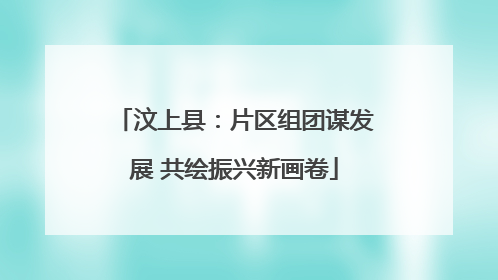 汶上县：片区组团谋发展 共绘振兴新画卷