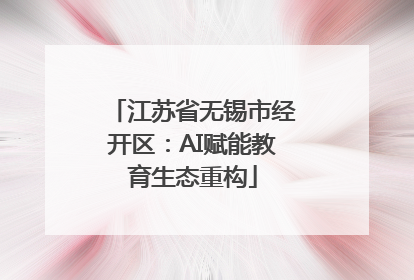 江苏省无锡市经开区：AI赋能教育生态重构