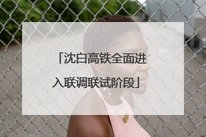 沈白高铁全面进入联调联试阶段