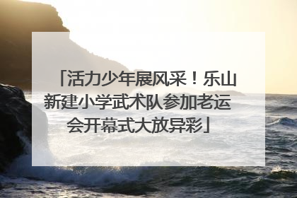 活力少年展风采！乐山新建小学武术队参加老运会开幕式大放异彩