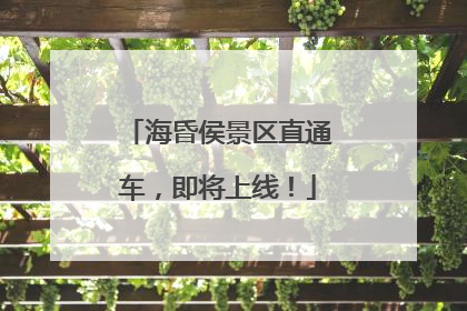 海昏侯景区直通车，即将上线！