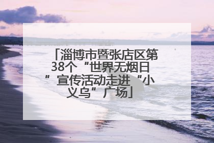 淄博市暨张店区第38个“世界无烟日”宣传活动走进“小义乌”广场