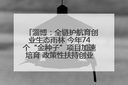 淄博：全链护航育创业生态雨林 今年74个“金种子”项目加速培育 政策性扶持创业9754人