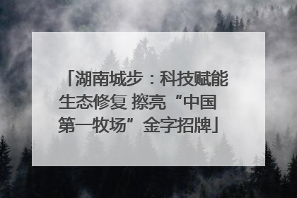 湖南城步：科技赋能生态修复 擦亮“中国第一牧场”金字招牌