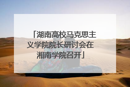 湖南高校马克思主义学院院长研讨会在湘南学院召开