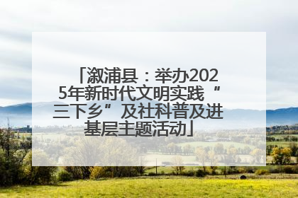 溆浦县：举办2025年新时代文明实践“三下乡”及社科普及进基层主题活动