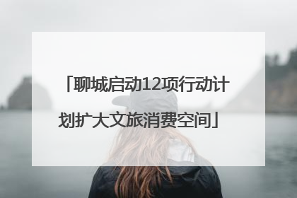 聊城启动12项行动计划扩大文旅消费空间