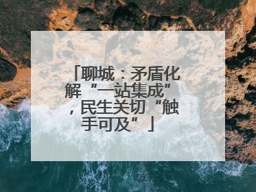 聊城：矛盾化解“一站集成”，民生关切“触手可及”