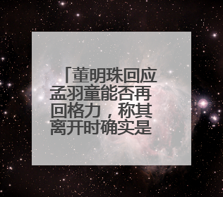 董明珠回应孟羽童能否再回格力，称其离开时确实是犯了很大的错：她对我来说是孩子