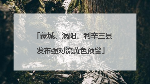 蒙城、涡阳、利辛三县发布强对流黄色预警