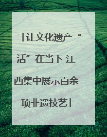 让文化遗产“活”在当下 江西集中展示百余项非遗技艺
