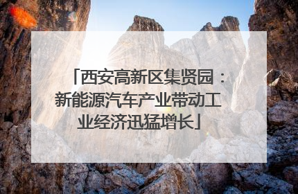 西安高新区集贤园：新能源汽车产业带动工业经济迅猛增长