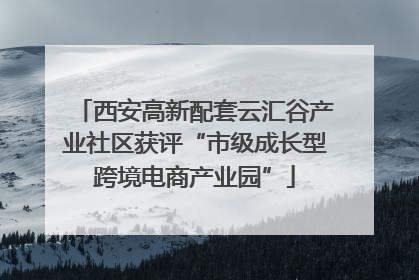 西安高新配套云汇谷产业社区获评“市级成长型跨境电商产业园”
