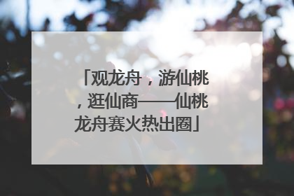 观龙舟，游仙桃，逛仙商——仙桃龙舟赛火热出圈